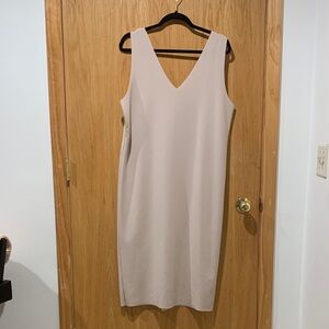 Oak & Fort Elegant Beige Sleeveless Dress